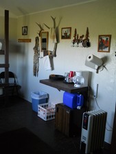 Our small bunkhouse sleeps 4 people comfortably. 
